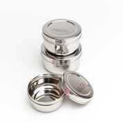 Stainless Steel Containers - 3pc Round Snack Set