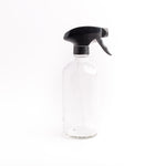 Clear Glass Bottle - with Spray