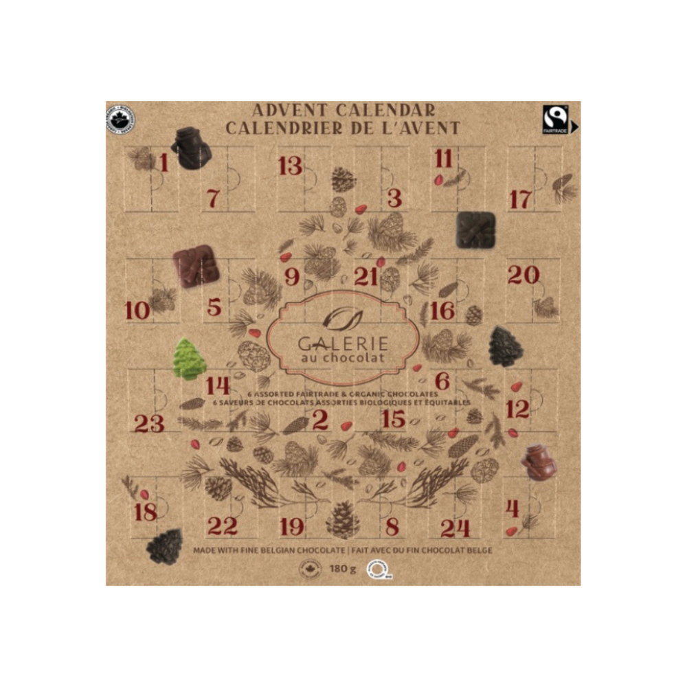 
                
                    Load image into Gallery viewer, Fairtrade Chocolate - Fine Belgium Chocolate Advent Calendar
                
            