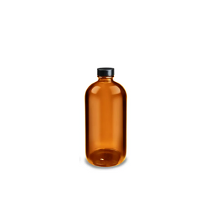 Amber Glass Bottle with Cap