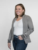 Classic Spruce Cardigan - Stone/Clay Stripe