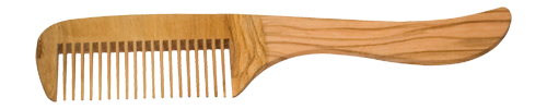 Olive Wood Comb with Handle
