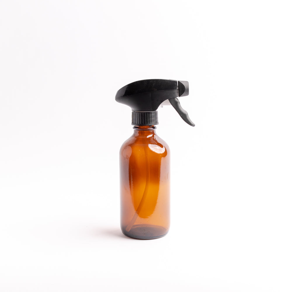 Amber Glass Bottle - with Spray