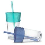 Silicone Cup Toppers with Straw