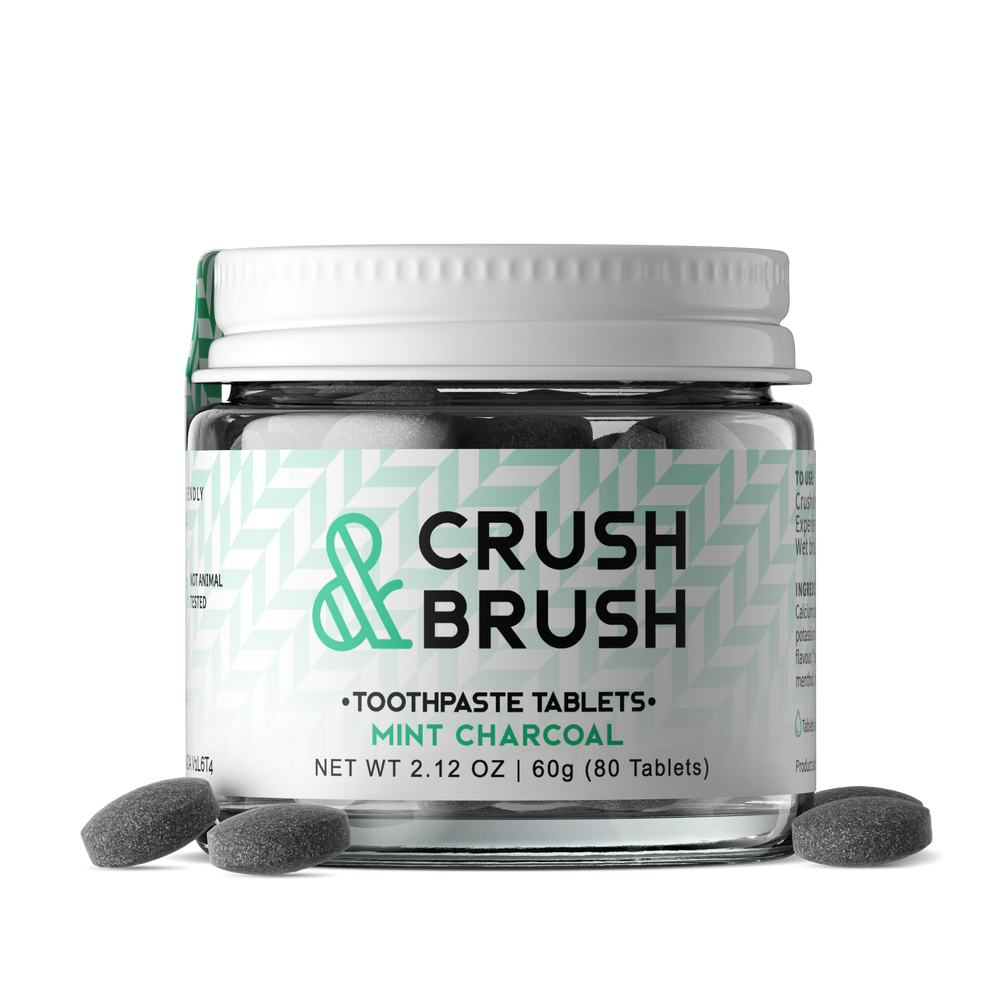 Crush & Brush Mint Charcoal Toothpaste Tablets (60g x 75 tablets)