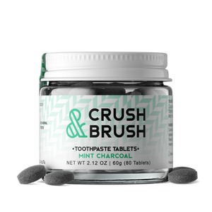 Crush & Brush Mint Charcoal Toothpaste Tablets (60g x 75 tablets)