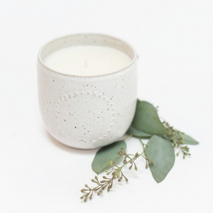 Full Moon Speckled Clay Hand Poured Candle