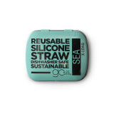 Reusable Silicone Straw with Travel Tin